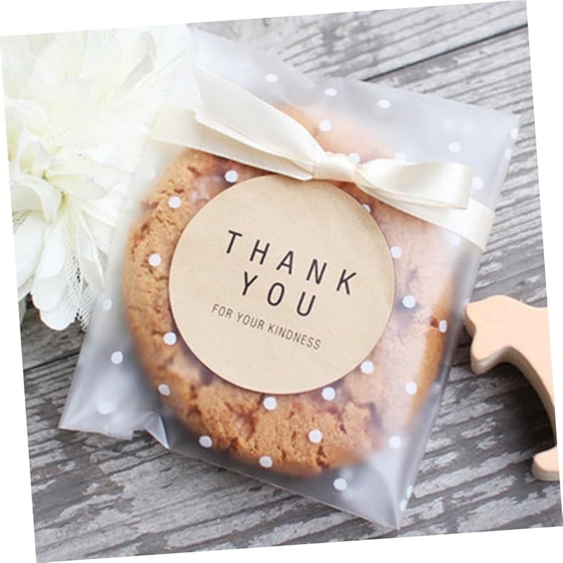 Frosted Plastic Bags 7x7 Inches Self Adhesive For Cookies Candy Pastries Party Favors - Image 4